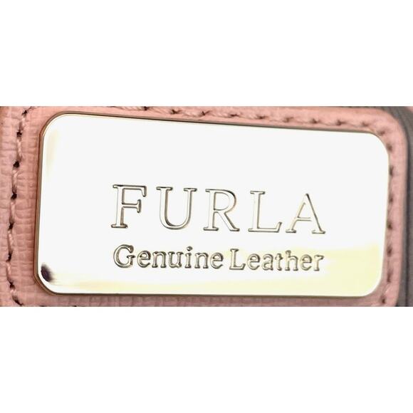 FURLA LINDA Blush Pink Saffiano Leather Two Way Bag, Dust Bag EUC - Picture 12 of 13